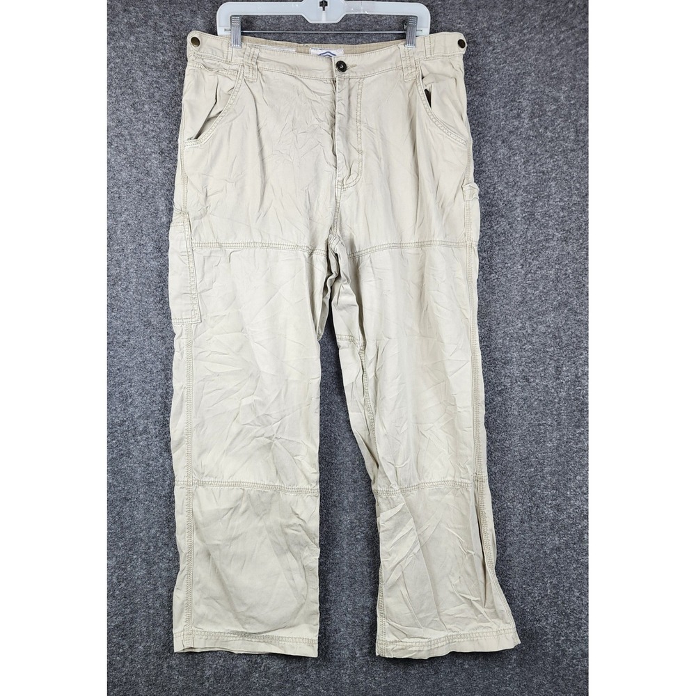 Life is Good Cargo Pants Mens 34/36W Khaki Utility Gorpcore Workwear Trousers